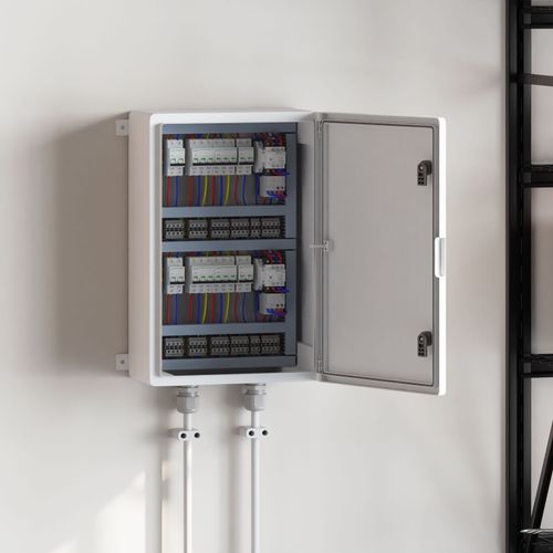 Vidaxl Armoire De Contrôle Ip65 Étanche Grise 40x20x60 Cm Plastique Abs