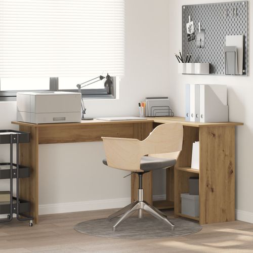 Vidaxl Bureau En Chêne Artisanal Chêne Artisanal Panneau De Particules