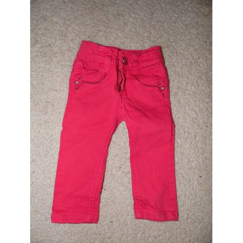 Pantalon Stretch Bébé Fille Fushia Taille 12 Mois Idée Cadeau