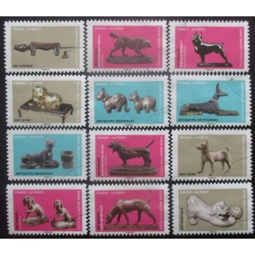 France Autoadhésif Série N°1516 Au 1527 Oeuvres D'Art Oblitérés