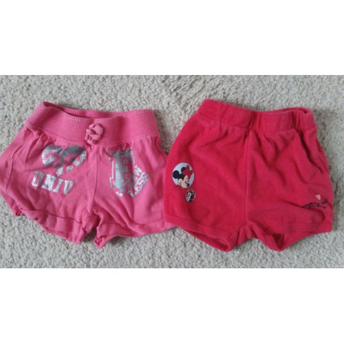 Lot 2 De Shorts Dont 1 Disney Fille 3 Ans / 36 Mois Idee Cadeau