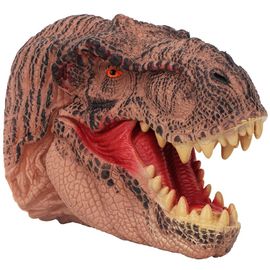 CONNOR Tete d'animal simulee, marionnette a main interactive et vive, cadeau ideal pour les enfants (jaune)