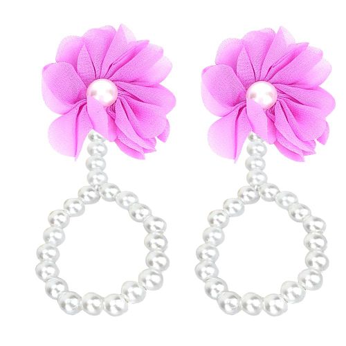 Connor 1 Paire De Chaussures D'ete Pour Bebe, Sandales En Forme De Fleur Et De Perle, Cadeau De Fete Prenatale (Violet)
