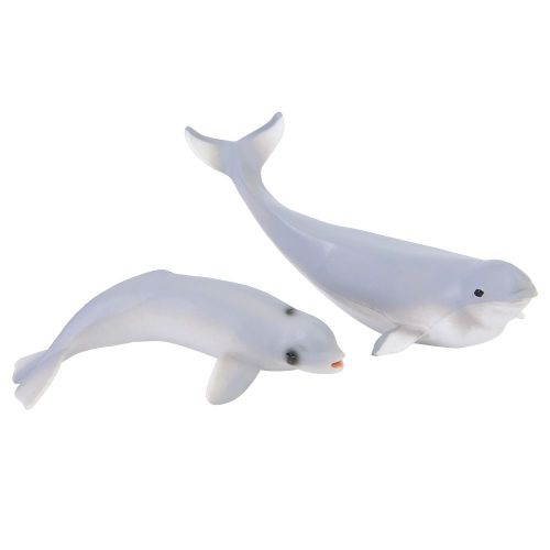 CONNOR Lot de 2 jouets educatifs pour enfants, simulation de baleine blanche, animal marin