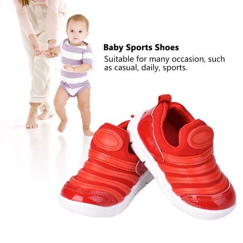Connor Chaussures De Sport Tendance Pour Bebes Garcons Et Filles, Baskets Decontractees Et Souples (Rouge 25)