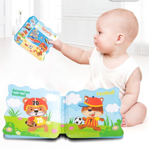 CONNOR Livre de bain en plastique indechirable pour bebe, jouet d'eveil pour le bain (sport)