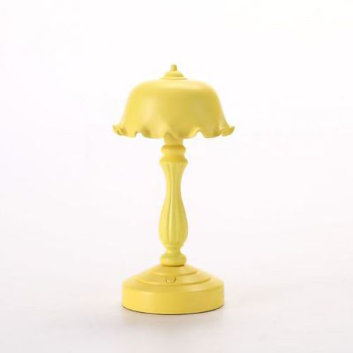 Connor Lampe De Bureau Retro En Forme De Feuille De Lotus, Romantique, Usb, Pour Chambre A Coucher, Ld05, Lampe De Chevet Pour Filles, Jaune