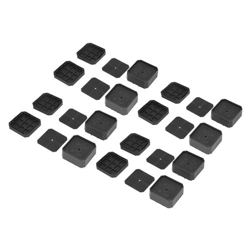 Connor Lot De 8 Rehausseurs De Lit Entierement Recouverts, Antiderapants Et Empilables, Pour Meubles, Bases De Machine A Laver, Tables, Chaises
