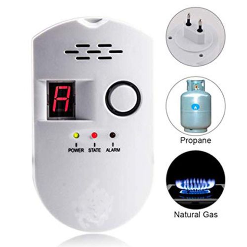 CONNOR Detecteur de gaz en ligne sans fil avec affichage de la concentration, detecteur de fuite de reservoir de gaz GPL, prise americaine 90-240 V
