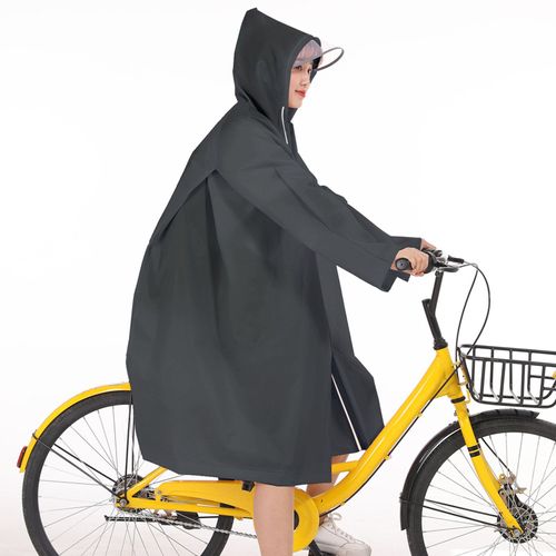 Connor Poncho De Pluie A Capuche Respirant En Eva Pour Adulte, Impermeable Pour Velo, Exterieur, Pour Homme Et Femme, Noir, Xl