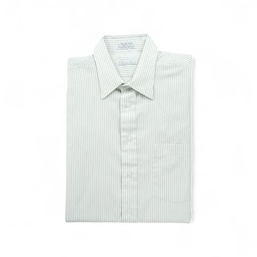 Reconditionné - Chemise Christian Dior Homme À Rayures - Taille M - Homme - Blanc