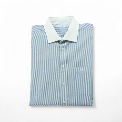 Reconditionné - Chemise Christian Dior Homme À Rayures - Taille L - Homme - Bleu