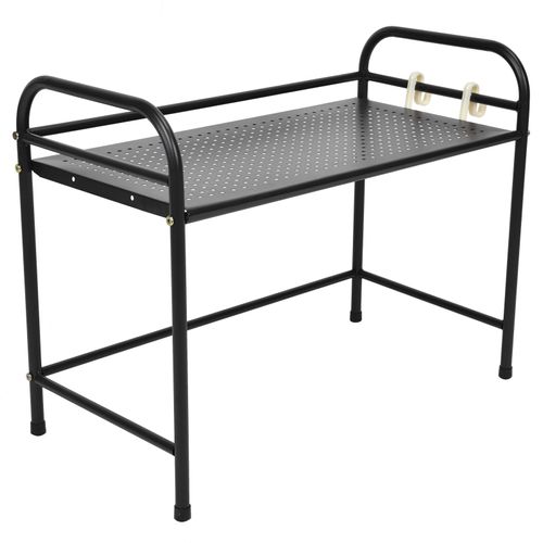 Connor Etagere De Rangement En Fer Forge Noir Pour Four A Micro-Ondes A 2 Niveaux, Ideale Pour La Cuisine Ou La Maison