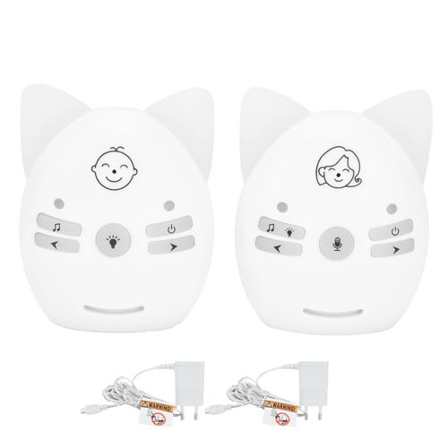 Connor Babyphone Audio Numerique V30, Portable, Alarme, Sans Fil, Detecteur De Pleurs Bidirectionnel, Prise Ue Blanche, 100-240 V