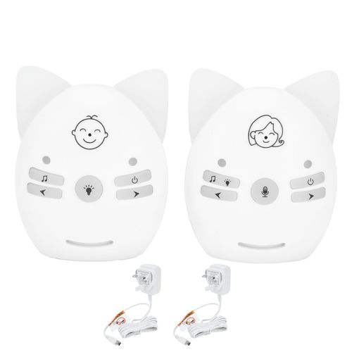 Connor Babyphone Audio Numerique V30, Portable, Alarme, Sensible, Sans Fil, Bidirectionnel, Detecteur De Pleurs, Blanc, Prise Britannique 100-240 V