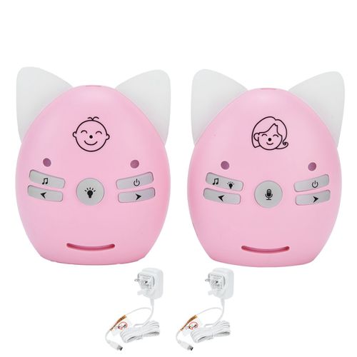Connor Babyphone Audio Numerique V30, Portable, Alarme, Sensible, Sans Fil, Bidirectionnel, Detecteur De Pleurs, Prise Rose, Royaume-Uni, 100-240 V