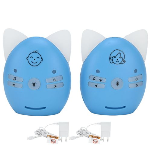 Connor Babyphone Audio Numerique V30, Portable, Alarme, Sensible, Sans Fil, Bidirectionnel, Detecteur De Pleurs, Prise Ue Bleue, 100-240 V