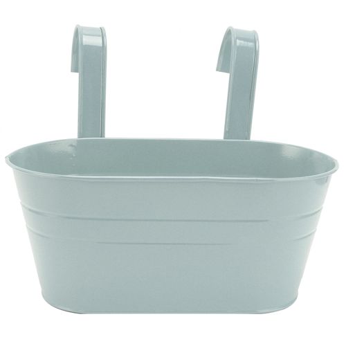 Connor Jardiniere Suspendue En Fer Avec Crochet Amovible Pour Decoration De Jardin, Bleu, 21 X 22,5 Cm
