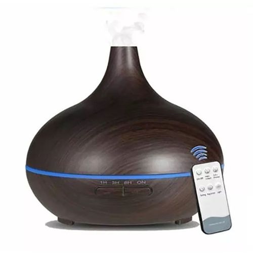 CONNOR Diffuseur d'aromes en bois 550 ml, humidificateur d'air a ultrasons, machine d'aromatherapie a ultrasons avec telecommande, eU 220 V