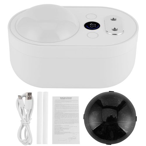 CONNOR Humidificateur a double pulverisation 1000 ml, 4000 mAh, nano-atomisation, chargement USB, blanc