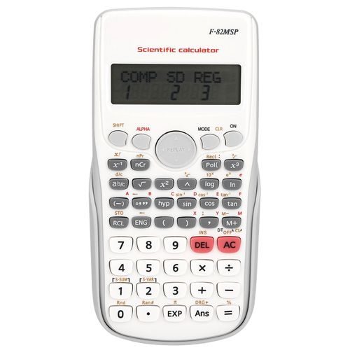 CONNOR Mini calculatrice scientifique numerique multifonction portable pour collegiens (blanche)