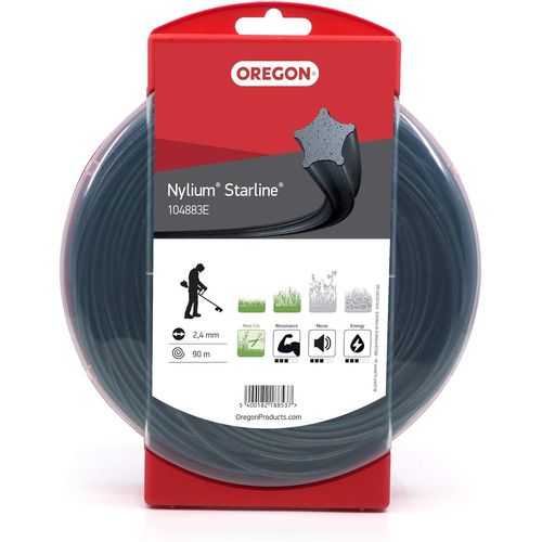 CLOUDDS_Fil En Étoile Nylium Pour Coupe-Bordures Et Débroussailleuses,Cinq Arêtes De Coupe Pour Une Finition Propre,Nylon Professionnel,Convient Aux Débroussailleuses À Essence,2,4Mm-90M