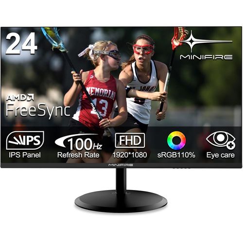 ytseazn-24 Pouces Écran Pc,100Hz,Ips,Full Hd(1920X1080),Amd Freesync,Srgb110%,Eye Care,Ultra-Fin,Avec Hdmi Type-C Ports,Inclinaison Réglable,Vase(Mf24X3Ac Câble Type-C Inclus)