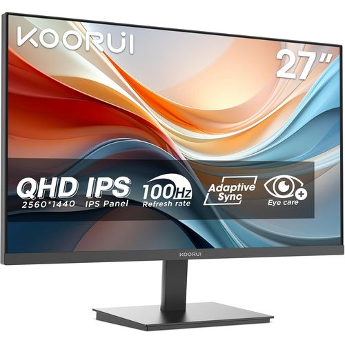 ytseazn-E2721F 27 Pouces Ecran Pc,Qhd 2560X1440 100Hz Moniteur,Ips 1Ms,Adaptive Sync Hdmi 2.0,Eye Care,Inclinable De-5° À 15°,Vesa 100X100Mm