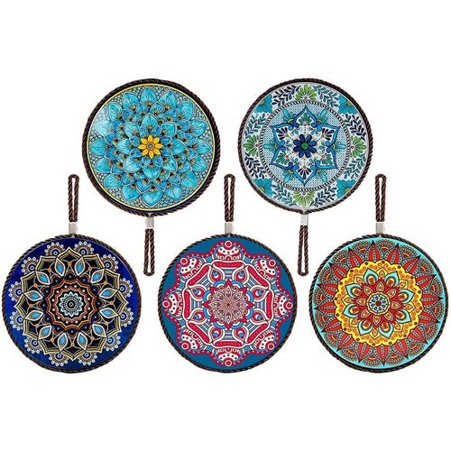 Ytseazn-Dessous De Plat En Céramique,Tapis De Plat Chaud,Support De Casserole,Tapis Chauffant Pour Décorer Les Tables Et Les Comptoirs,Peut Être Suspendu,Décoration De Cuisine(5 Types De Fleurs)