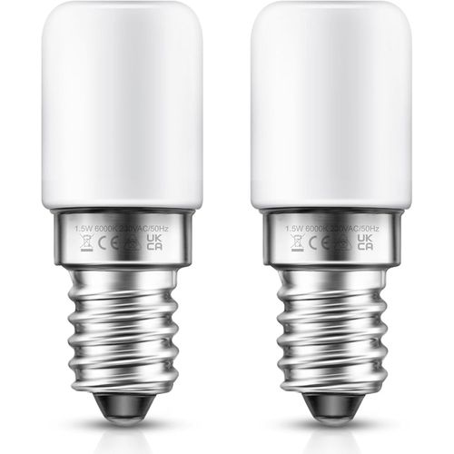 Ytseazn-Lampe E14 Led Ampoule Pour Réfrigérateur,1.5w E14 Led Ampoule Pour Frigo,Équivalente À Une Ampoule 15 Watt,Blanc Chaud 2700k,Lampe Pour Machine A Coudre,Culot E14,Lot De 2