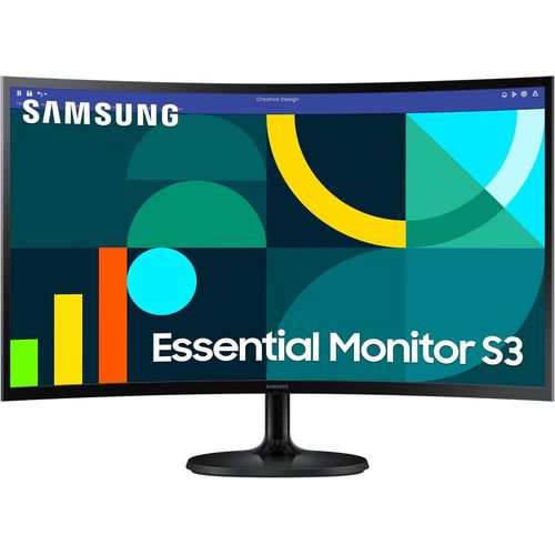 ytseazn-S36Gd Essential S27D364Gau Moniteur Incurvé 27"" Avec Panneau Va,Résolution Full Hd,Temps De Réponse 4 Ms,Taux De Rafraîchissement 100 Hz,Eco Saving Plus,Flicker Free,Noir
