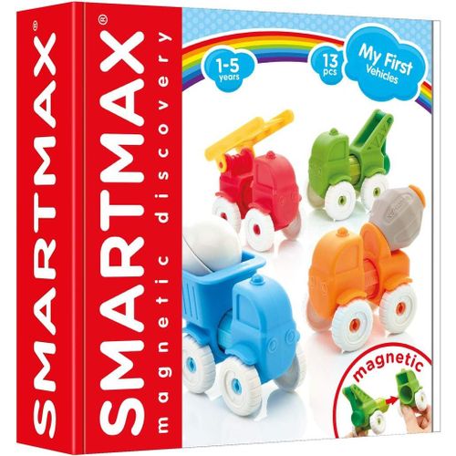 ytseazn-Smartmax-Mes Premiers Véhicules-Jouet De Construction Magnétique-Créez De Magnifiques Véhicules-13 Pièces À Assembler-A Partir De 1 An