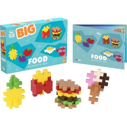 ytseazn-Plus-Plus Big-Jeu De Construction Pour Enfant Dès 2 Ans-Set Activité Cuisine 50 Pièces-Thème Nourriture-Jouet Éducatif Et Ludique Pour Fille Et Garçon Dès 24 Mois