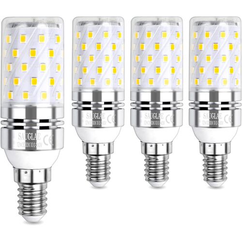 Ytseazn-Led Ampoule À Maïs 12w,100w Équivalent Ampoules À Incandescence,E14 Petites Vis Edison,3000k Blanc Chaud,1450lm,Pack Of 4