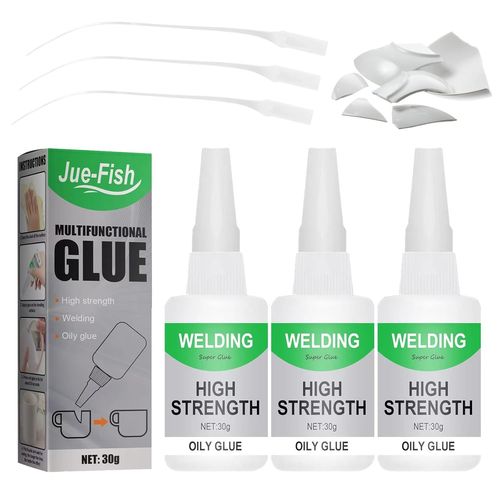 ytseazn-3 Multifonction Jue Fish Colle,30G Welding High Strength Colle,Universal Super Glue,Pour Réparer Et Durcir Rapidement Le Métal,Le Cuir,La Céramique,Le Bois