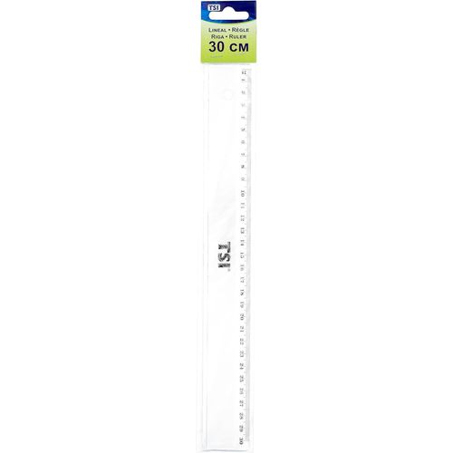 Ytseazn-Règle 30cm En Plastique,Transparent,N° D'art. 46030