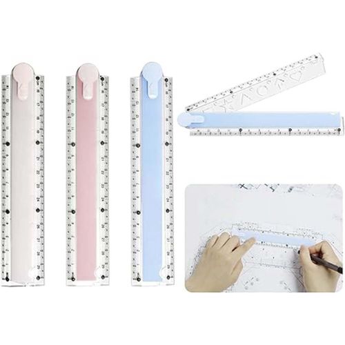 Ytseazn-3pcs Règles Pliables 30cm En Plastique Souple,Règle Pliable 2 En 1,Multicolore Plastique Regle 30cm Incassable Pour Écoliers Et Professionnels,Accessoire De Papeterie Flexible Et Durable