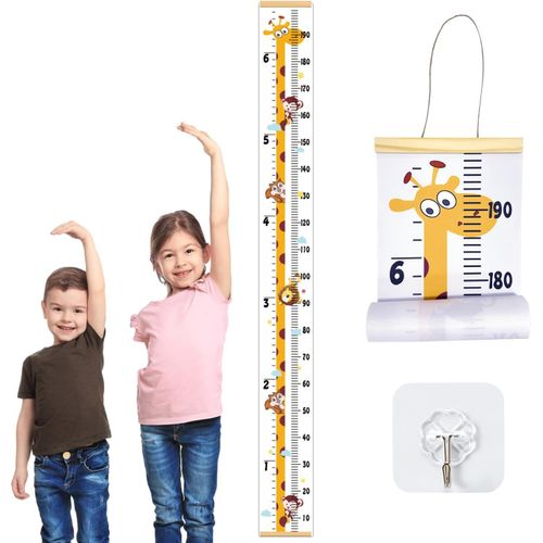 Ytseazn-1 Règle De Hauteur Suspendue Pour Enfant Avec 1 Crochet,Tableau De Croissance De La Hauteur,Règle De Mesure Murale Adaptée Pour Chambre À Coucher,Chambre D'enfant,Décoration Murale