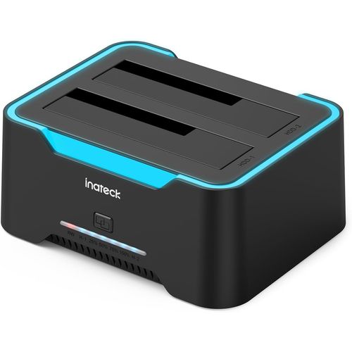 ytseazn-Station D¿Accueil Rgb Sata Vers Usb 3.0 Pour Disques Durs Avec Clonage Hors Ligne,Pour Hdd Et Ssd Sata De 2,5 Et 3,5 Pouces,Prend En Charge Uasp,Sa02004