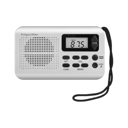 Kr?ger&Matz KM 819 Radio portable, gris clair (FM, AM), Radio, Argent, Noir