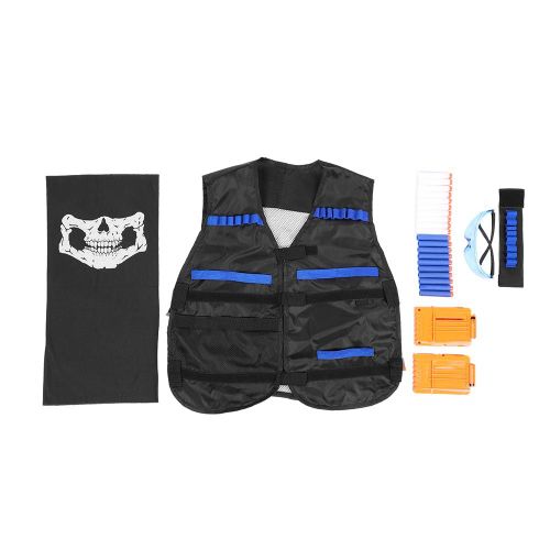 Ensemble Gilet Et Porte-Cartouches Eva Pour Pistolet Jouet, Balles Souples, Chargeur De Munitions