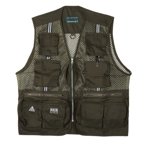Gilet Multi-Poches Respirant En Maille ¿¿ S¿¿Chage Rapide Pour Homme, Id¿¿Al Pour La P¿ºche, La Photographie Ou L'ext¿¿Rieur, Taille Xl