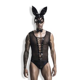 Costume Sexy Bunny Men Noir - Saresia