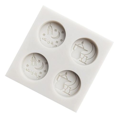 Aïd Moubarak Arabe Police Lune Silicone Gâteau Moule Fondant Chocolat Sucre Artisanat Moule Diy Outils De Cuisson Décoration