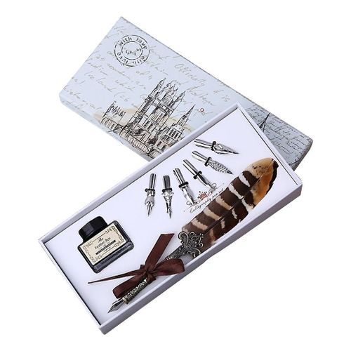 Stylo Plume Plume Remplaçable D¿Écriture Rétro Quill Set De Stylo Plume Pour Débutants