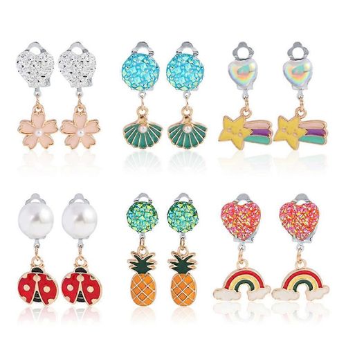 Paires De 24 Princess-Play Dress Up Boucle D¿Oreille Set Pour Enfant Mignon Animal Coloré