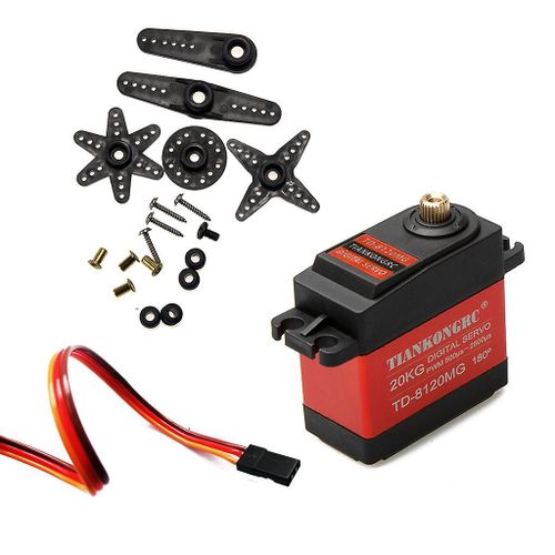 20kg Metal Gear Servo for 1/8 1/10 RC Car Boat Duct Plane Airplane Robot