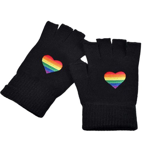 Mitaines Chaudes Sans Doigts Trou De Pouce Demi Doigt De Fête En Tricot Mitaines Pour Hommes Femmes