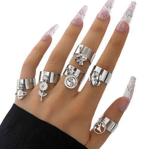 Bague Empilable Midi Finger Bague Large Bande Ouverte Bague Boho Style Bijoux Midi Bagues