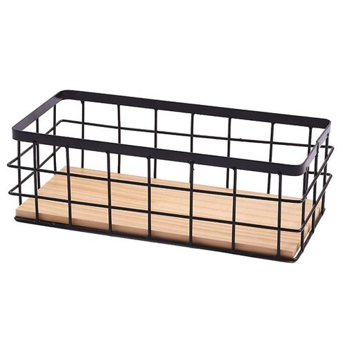 Porte-Étagère Mural En Fer Forgé Salle De Bain Cuisine Panier Suspendu Rangement Organisateur De Rack Suspendu Domestique